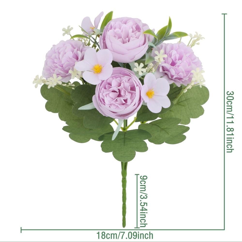 Silk Cloth Simulated Peony Flower Mother's Day Gifts Wedding Fake Flower Bridal Bouquet Home Decor