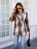 Женские повседневные винтажные блейзеры оверсайз с длинным рукавом в клетку, куртки для осени и весны, пальто