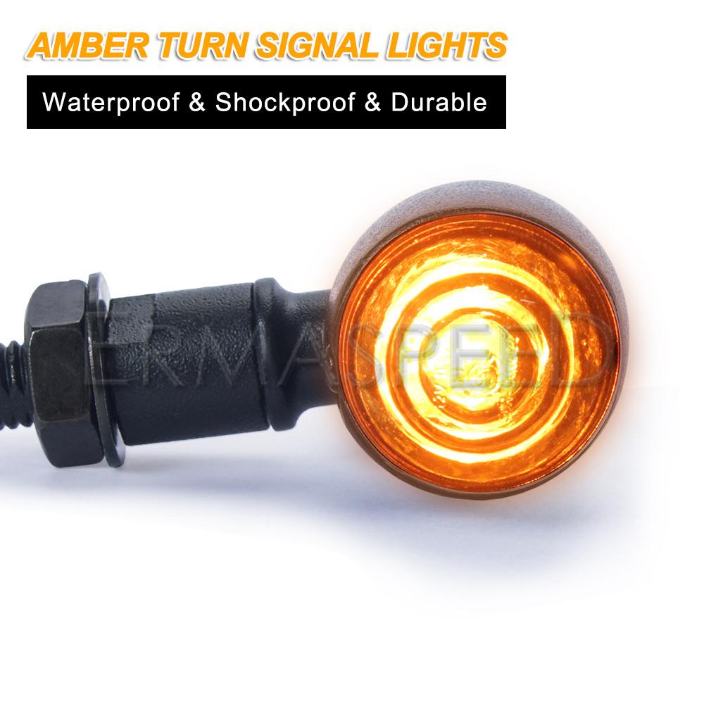Ретро указатели поворота для мотоцикла, E Mark, алюминиевые пули, индикаторы для мотоцикла, янтарная сигнальная лампа, винтажный скутер