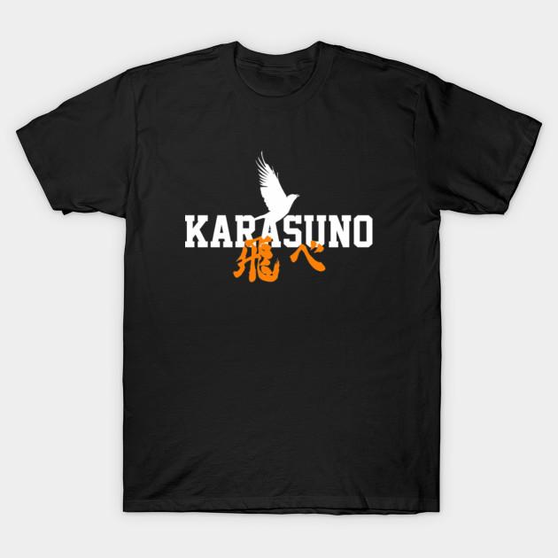 Мужская черная футболка с принтом Супербольшая футболка Karasuno Печать на трансферной бумаге без вырезания Хлопковая футболка - Мужская летняя хлопковая футболка с графическим принтом