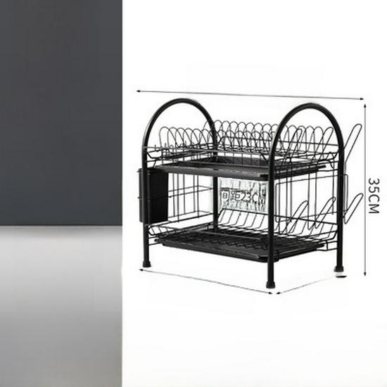 Многофункциональная кухонная стойка для хранения тарелок и мисок со сливом