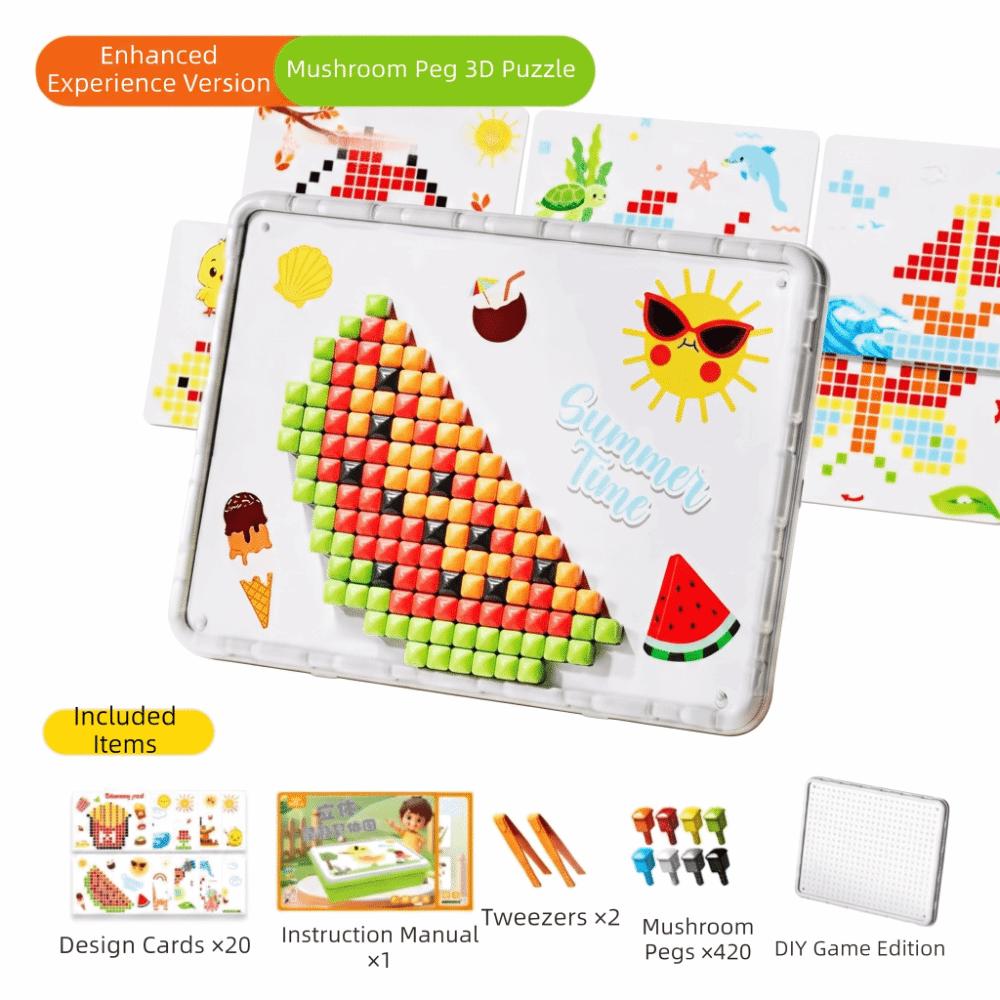 Concentration Training Peg Puzzle Board Game Mushroom Nail Puzzle Board Game Birthday Gifts