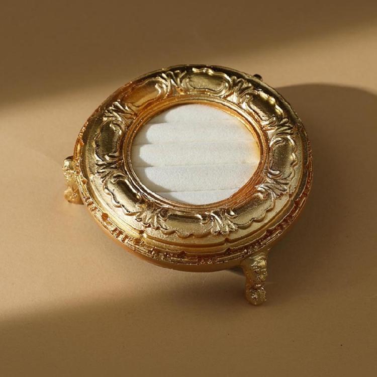 Декоративный золотистый полимерный поднос-витрина для серег, органайзер для ювелирных изделий, фоторамка для бутиковых витрин