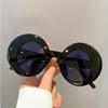 New Sunglasses Large Frame Contrasting Personalized And Minimalist Round Frame Uv Resistant Sunglasses