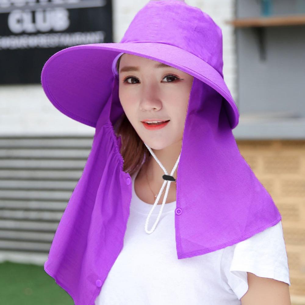 Detachable Neck Sun Visor Hat UV Protection Face Mask New Sunscreen Hat Women