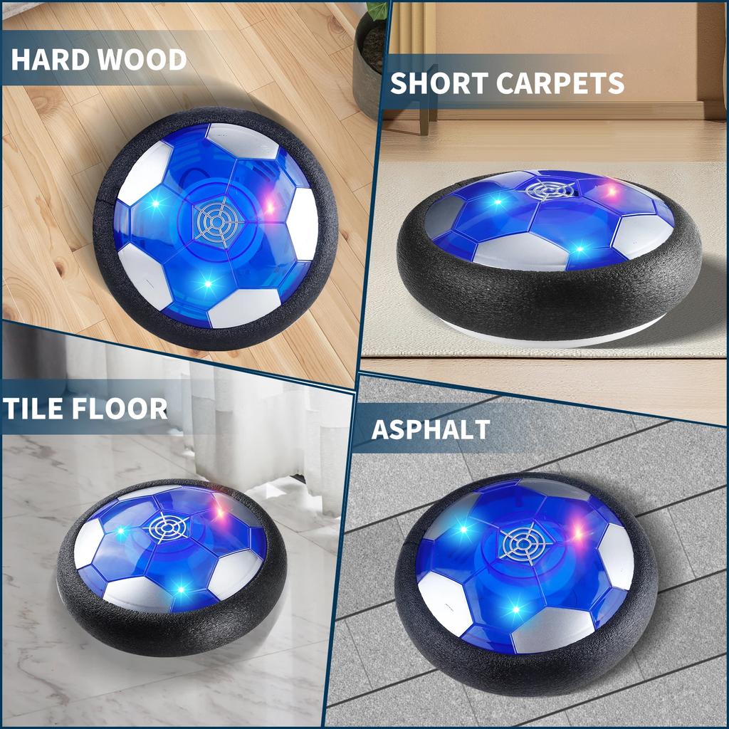 Парящий футбольный мяч со светодиодной подсветкой, Интерактивная спортивная игрушка для детей для игры в помещении, Креативные интерактивные игрушки для родителей и детей