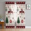 Christmas Window Curtain Snowflake Elk Tulle Curtain Sheer Valances Curtains For Living Room Home Decoration Drape Panel
