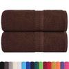 VidaXL Serviettes de toilette 2 pièces FROGN Marron 30 x 30 cm 100 % coton 136752