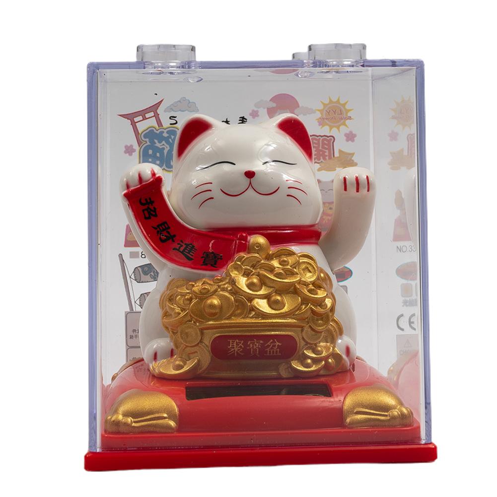 Статуэтка талисмана Lucky Cat, милая, машущая, манящая кошка для дома, автомобиля, бонсай, украшение для стойки регистрации, поделки, фен-шуй, орнамент, статуэтки
