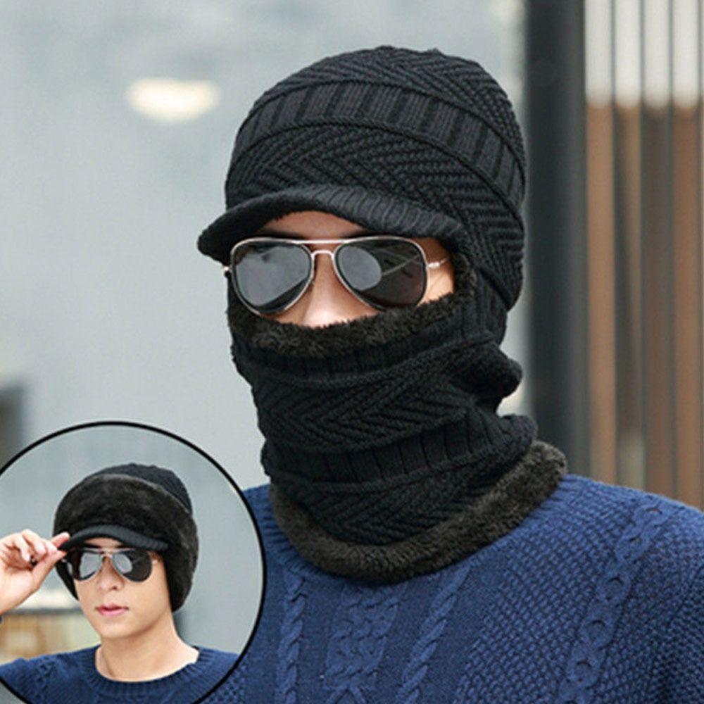 Polyester Winter Warm Hat Neck And Face One-Piece Balaclava Mask Bonnet Warm Scarf Caps Winter