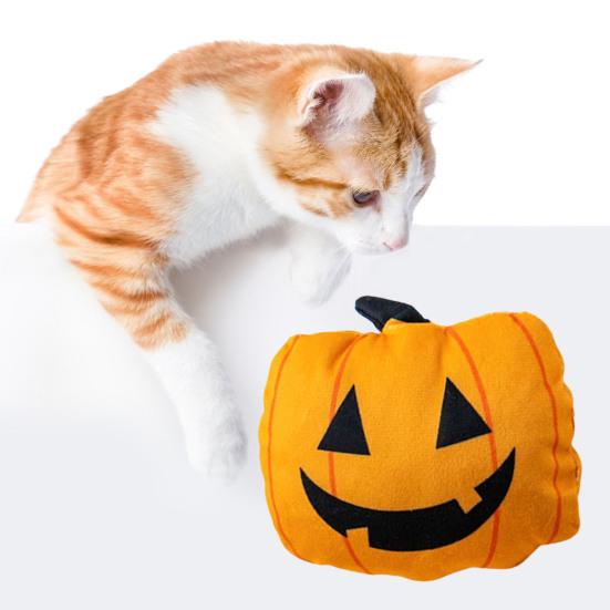 Игрушка для кошек с кошачьей мятой, для чистки зубов, игрушка для игр, прочная, устойчивая к укусам, плюшевая игрушка на Хэллоуин