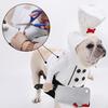 Pet Chef Hat Costume Set Cosplay Apparel Party Decoration Comfortable Dress Up Clothes