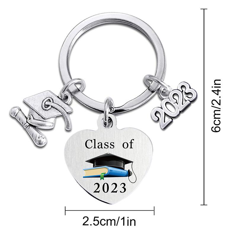 Graduation Gift Keychain Rings Key Holder Decorated Creative Accessories