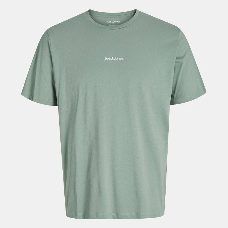 Мужская футболка цвета морской волны с круглым вырезом и принтом гор JACK & JONES