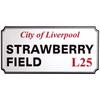 Rock Off Strawberry Field Liverpool Sign Embossed Fridge Magnet