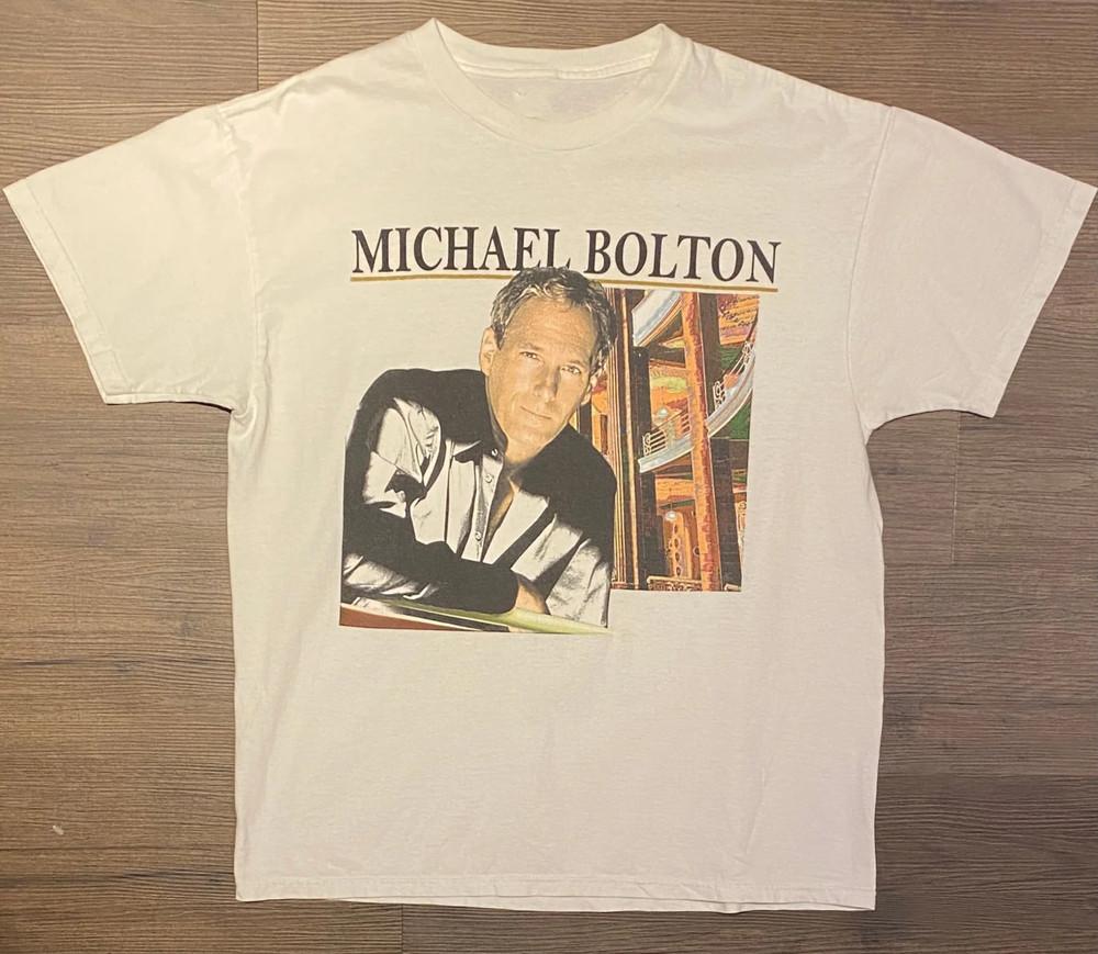 Michael Bolton Concert Music White T-Shirt Cotton S-234XL Unisex T-Shirt