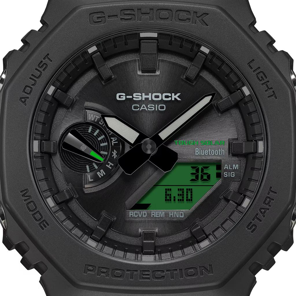 Casio 2100 Bluetooth-соединение Ударопрочные Солнечные Кварцевые Часы Ремешок из Смолы Мужские часы Черные GA-B2100BEG-1A