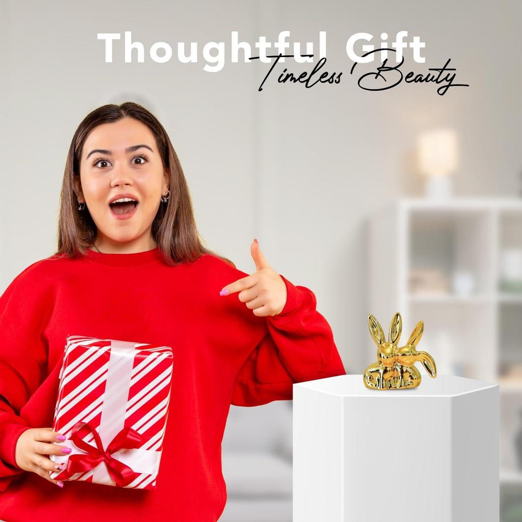 Rabbit Show Pieces for Home Decor Living Room Garden Decorative Items | Cute Animals Showpieces Gift Item for Decoration