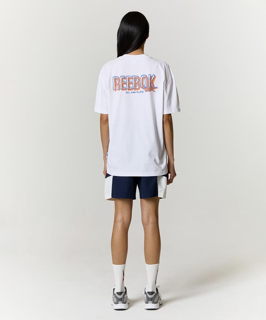 Reebok Графическая футболка из ледяного хлопка - Белая