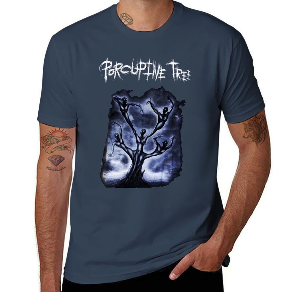 Porcupine Tree Music Rock And Heavy Metal Logo Ecelna Tshirt Soft Basic Cotton Short Sleeve Tee Tshirt