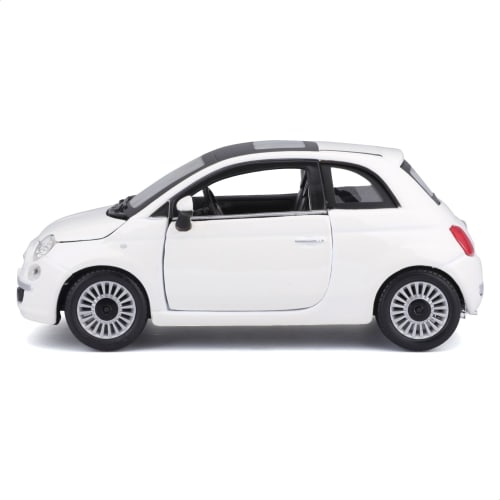 Bburago 1/24 Scale Fiat 500 2007 White / Diecast Model Car, Finished Product, 18-22106