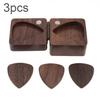 3 шт., медиаторы для гитары из древесного материала с деревянной коробкой для акустических бас-гитар, электрогитар, укулеле