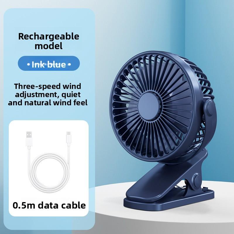 USB Настольный Вентилятор с 4-дюймовыми Лопастями и Тихой Работой для Детских Колясок и Офиса