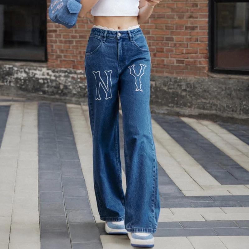 Новые женские джинсы MLB Denim Coopers Mega, индиго 3FDPB0544-50INS