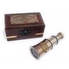 Nautical Victorian Marine Brass Telescope with Wood Box