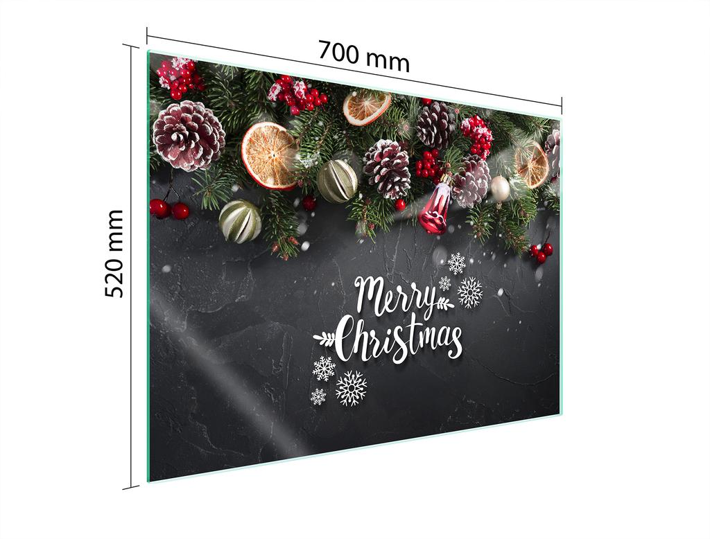 Glass stovetop protector 70x52 Christmas