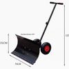 Adjustable Hand-Push Rolling Snow Shovel