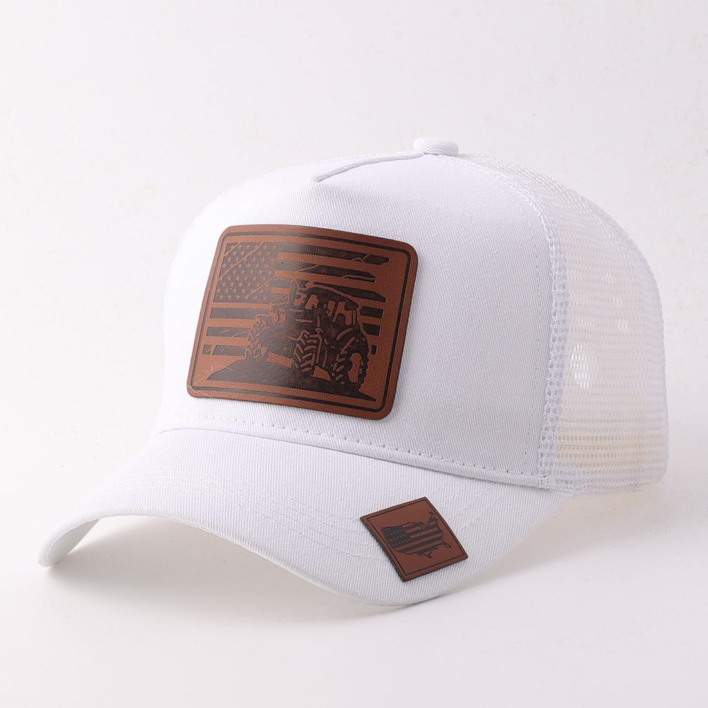 Fashion Animal Leather Standard Mesh Cap European and American Fashion Outdoor Leisure Breathable Truck Driver Cap