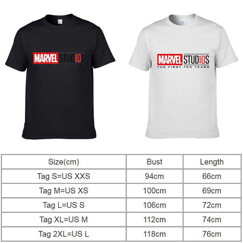 Мстители Marvel Studios Футболка с круглым вырезом, посвященная 10-летнему юбилею, Для фанатов**