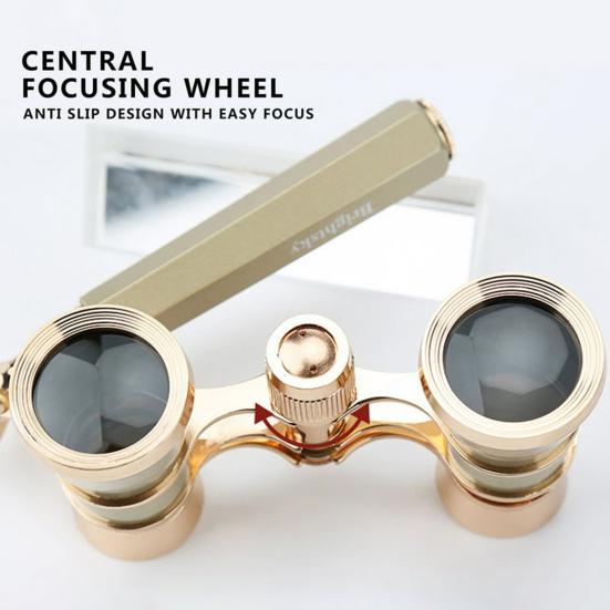 Портативные бинокулярные телескопы для взрослых и детей, ретро-телескоп большого радиуса действия с ручкой для наблюдения за птицами на концертах, футбольных матчах