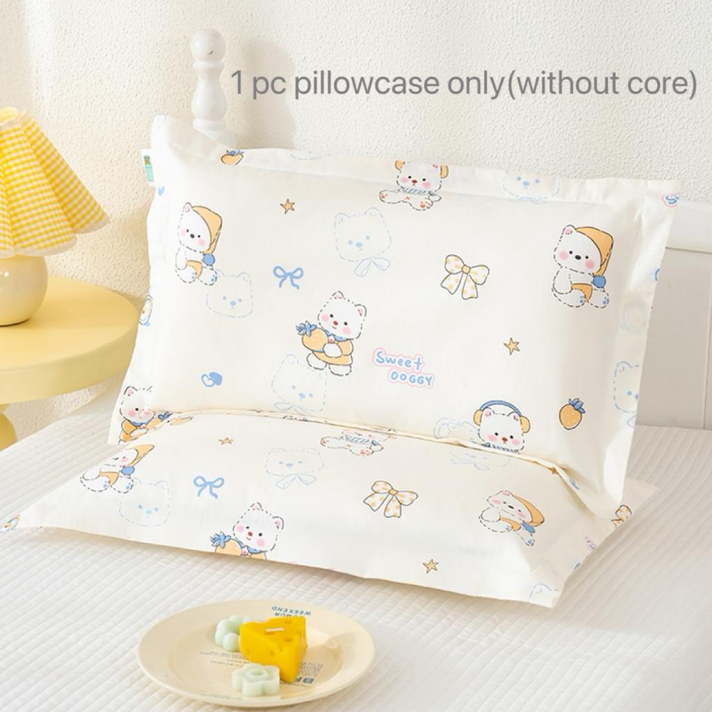 1 Pc Cotton 200TC Twill Euro Size Pillowcase 40 x 60 cm floral Print Pillowcover with Envelope Closure,without core