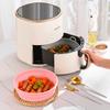 Silicone Air Fryers Oven Baking Tray Pizza Fried Chicken Airfryer Silicone Basket Reusable Airfryer Pan Liner Accessories