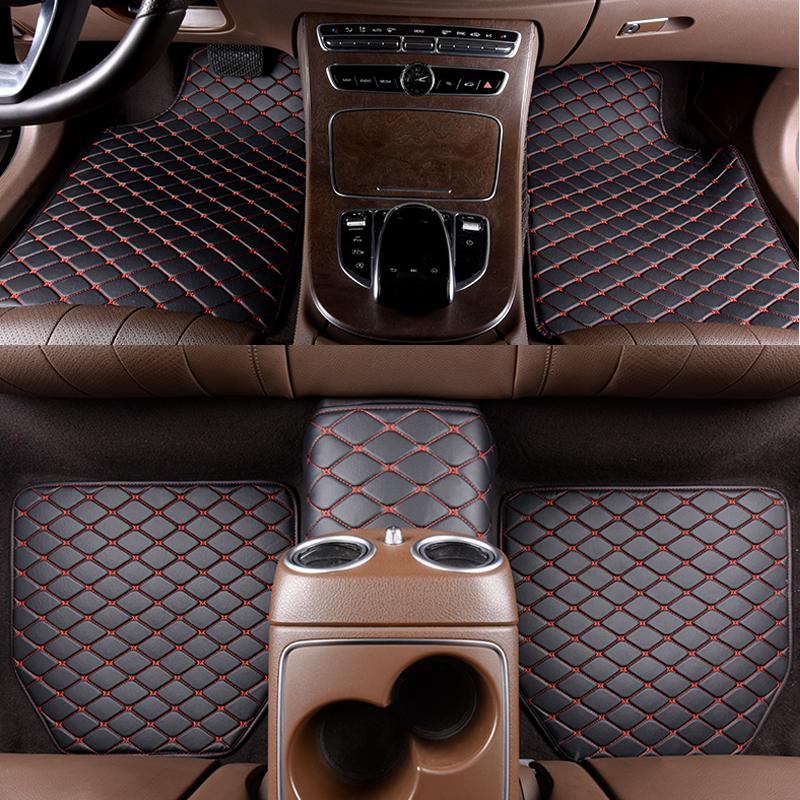 Auto Floor Leather Carpet Liner Waterproof/Dustproof /Skidproof Mat Pad Universal Car Floor Mats Front  Rear Carpet Mat Waterproof Dustproof Skidproof