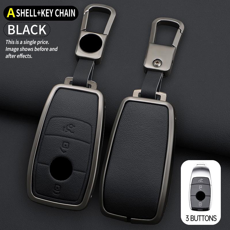 Крышка-чехол для брелока с 3/4 кнопками из сплава Подходит для 2019 2020 Mercedes-Benz A220 E63S AMG E-Class GLE 350 4MATIC E300 E400 E43 W213