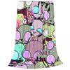 Invader Zim Gir Blankets Coral Fleece Plush Printed Breathable Lightweight Thin Throw Blanket for Home Office Plush Thin Quilt