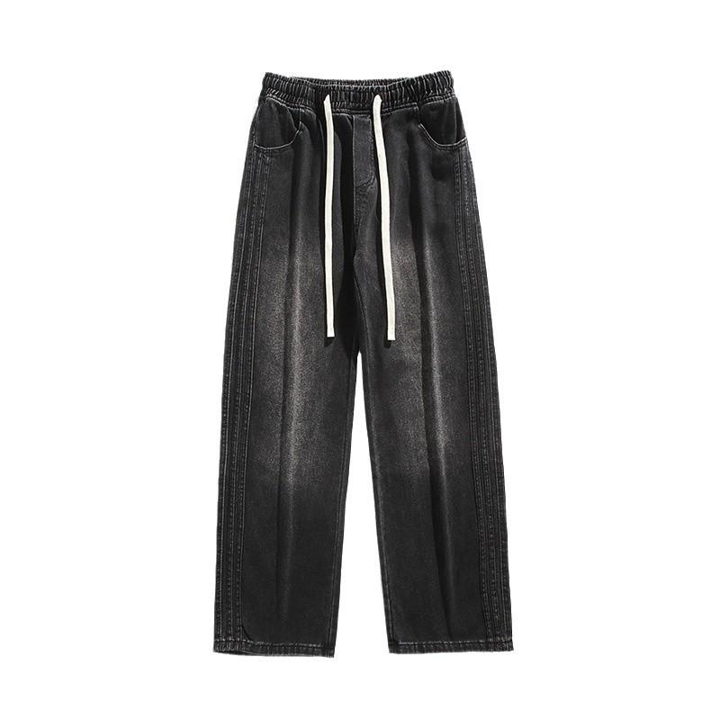 Old Washed Loose Straight Casual Mopping Wide-leg Pants