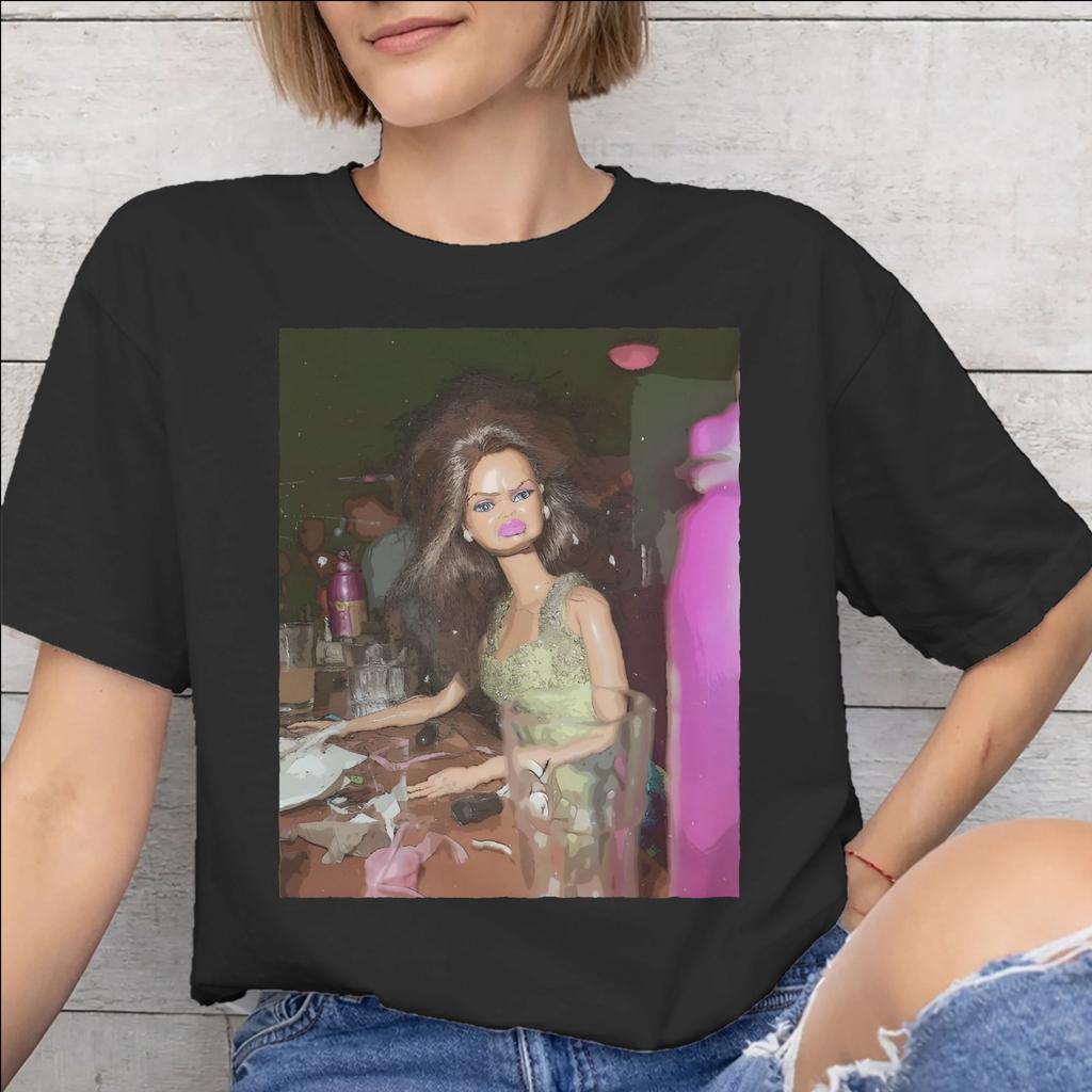 Disgusted Face Meme Doll Babe Graphic Print T Shirt Unisex Unisex Pure Cotton Tee Shirt Clothing