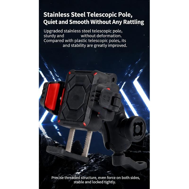 Shockproof Bike Phone Mount Support Rack For Ebikes And Motorcycles Handlebar Navigation For Smartphones Up To 90mm Wide