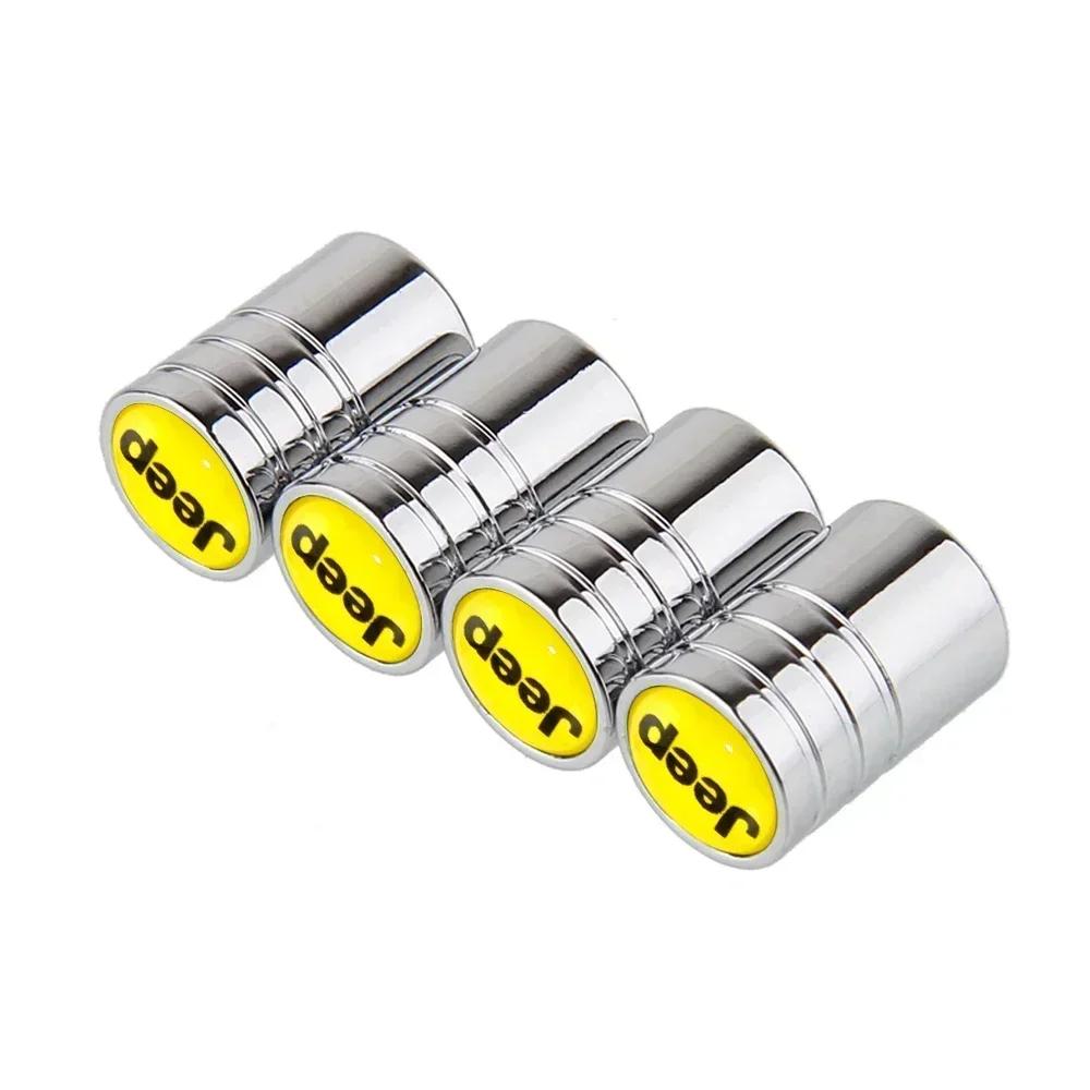 Для Jeep Колпачки клапанов шин автомобиля из сплава Пылезащитные для Jeep Wrangler Cherokee Renegade Compass TJ JK JL Grand Commander Liberty Acc