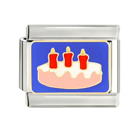 Позолоченный титановый эмалированный браслет-крестик - Итальянский DIY-шарм для маленьких девочек