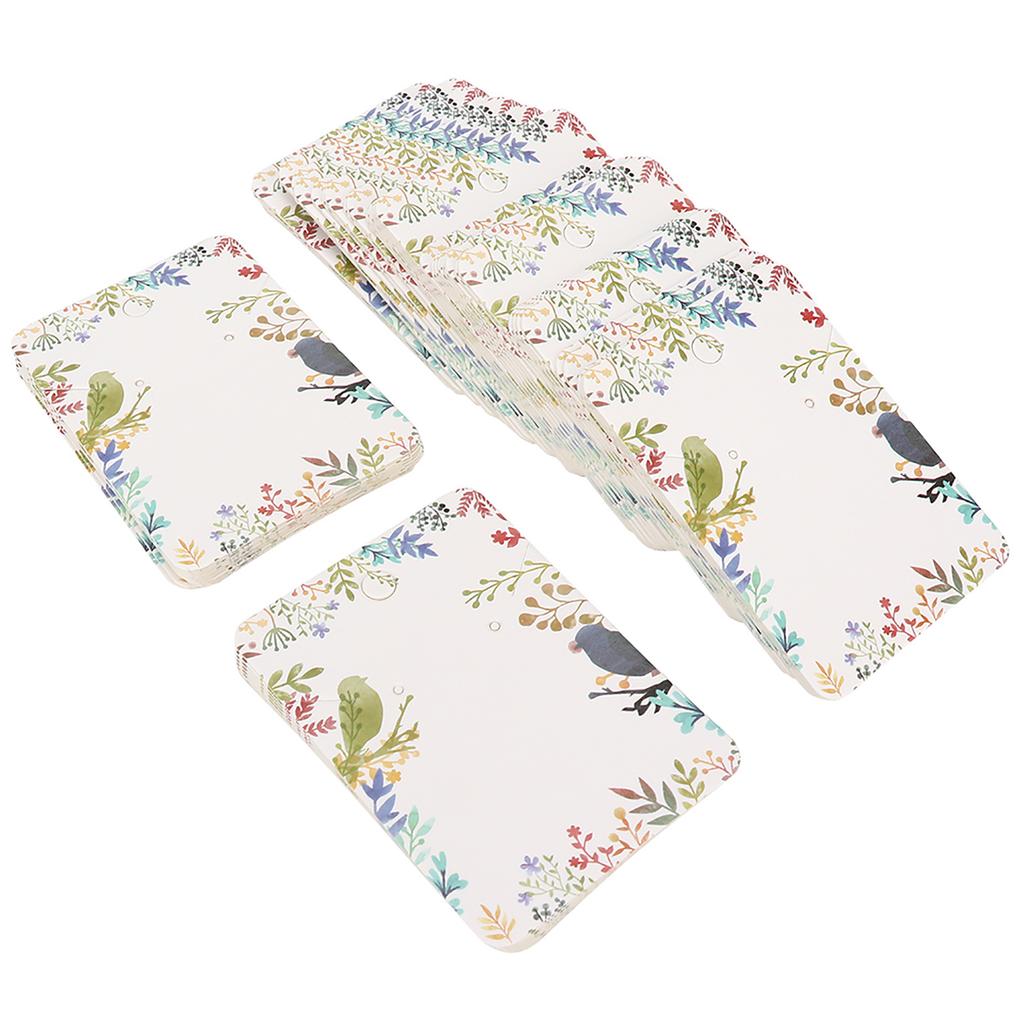 100Pcs Ear Stud Earring Display Storage Paper Jewelry Necklace Cards Hairpin Storage Card