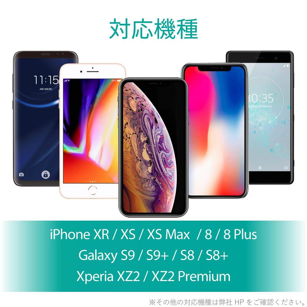 Elecom Беспроводная зарядка Коврик для мыши из мягкой кожи Просто поместите для зарядки Модель 5 Вт iPhoneXS Xperia и другие модели Черный iPhoneXR/iPhoneXS / Max/Galaxy