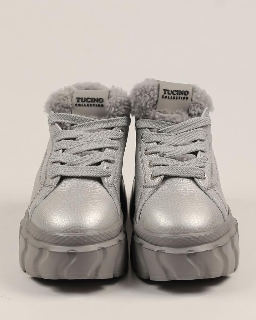 Кроссовки зимние Tucino 6133 36 серые кожа