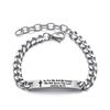 Christian Bible Stainless Steel Bracelet Bangle Engraved Cross Scripture Psalm Silicone Bracelets Religious Jewelry
