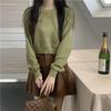 Кардиган трикотажный женский летний с длинным рукавом, тонкий, с ажурной вязкой, для защиты от солнца, нишевый дизайн, свободного кроя, для кондиционированного воздуха, короткий топ