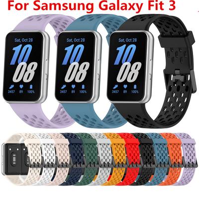 Силиконовый ремешок для Samsung Galaxy Fit 3, спортивные дышащие умные часы, сменный браслет Galaxy Fit 3, ремешок для часов